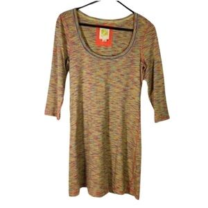 ANTHROPOLOGIE C. KEER Rainbow Paintbox Tunic Dress